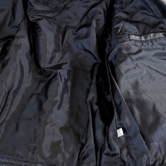NWT Men's Genuine Black Leather Motorcycle Biker Jacket - Size XXL - Picture 11 of 14
